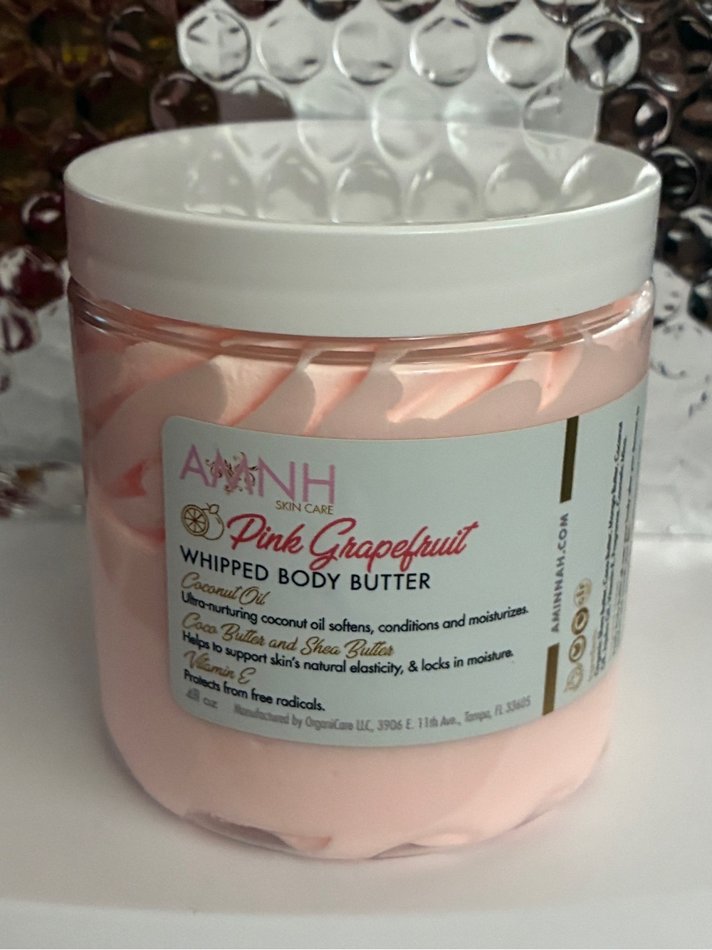AMINH Pink Grapefruit Whipped Body Butter smell- Delicious Juicy Grapefruit